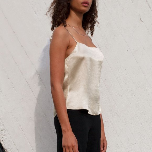 Babaton champagne silk benji camisole - Picture 2 of 11